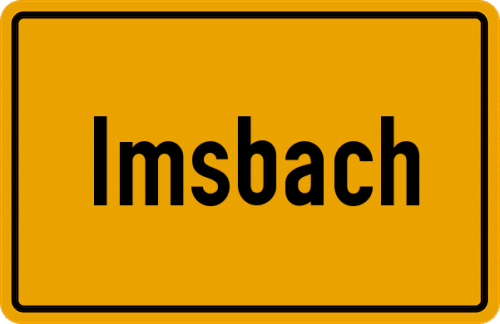 Ortsschild Imsbach