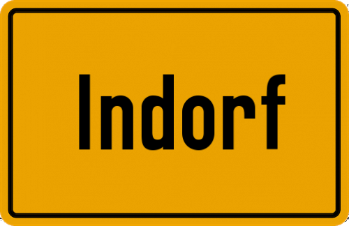 Ortsschild Indorf