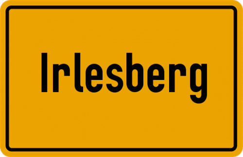 Ortsschild Irlesberg