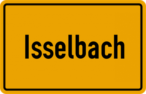 Ortsschild Isselbach