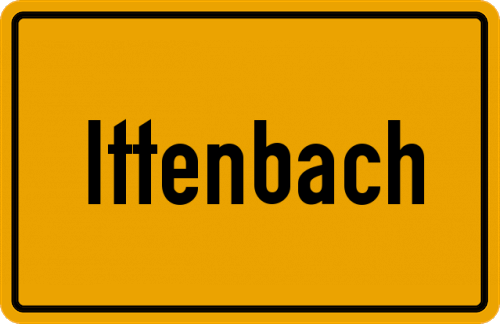 Ortsschild Ittenbach