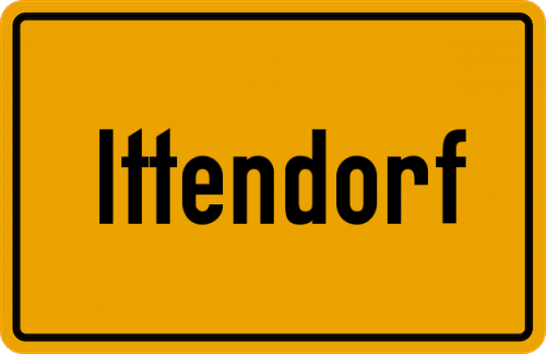 Ortsschild Ittendorf