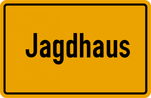 Ortsschild Jagdhaus, Sauerland