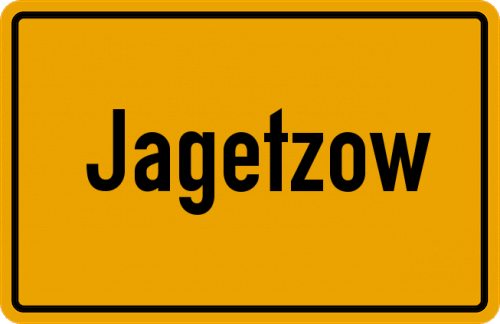 Ortsschild Jagetzow