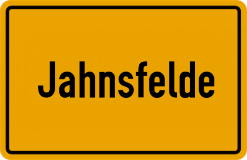 Ortsschild Jahnsfelde
