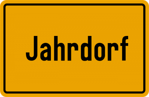 Ortsschild Jahrdorf