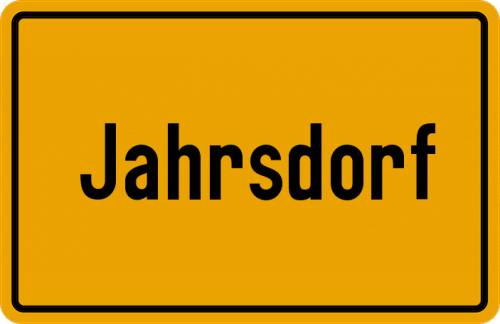 Ortsschild Jahrsdorf, Mittelfranken