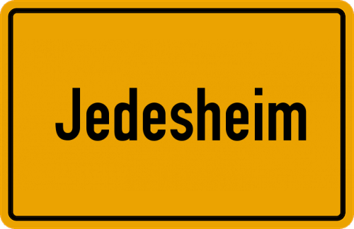 Ortsschild Jedesheim