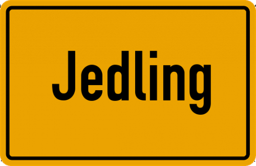 Ortsschild Jedling