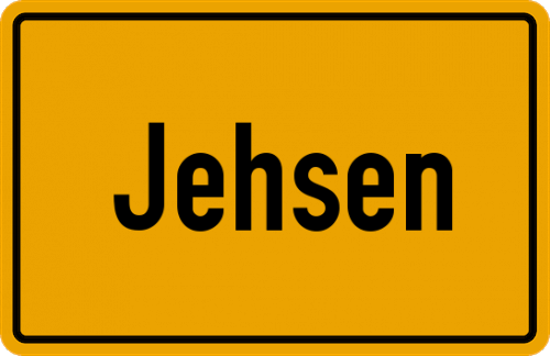 Ortsschild Jehsen, Oberfranken