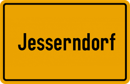 Ortsschild Jesserndorf, Unterfranken