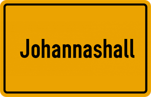 Ortsschild Johannashall