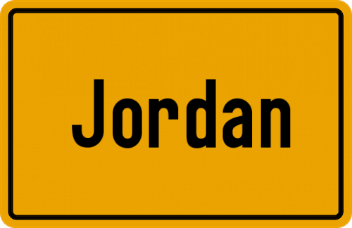 Ortsschild Jordan