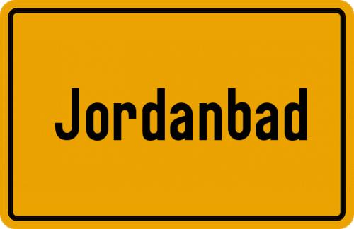 Ortsschild Jordanbad