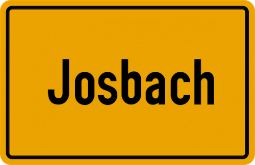 Ortsschild Josbach