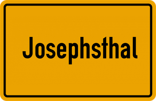 Ortsschild Josephsthal