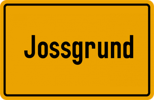 Ortsschild Jossgrund