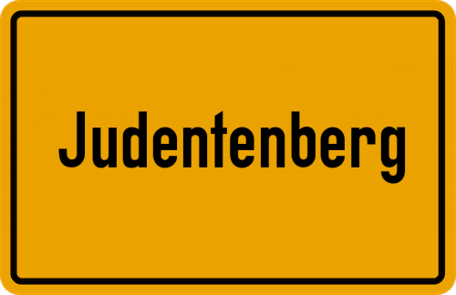 Ortsschild Judentenberg
