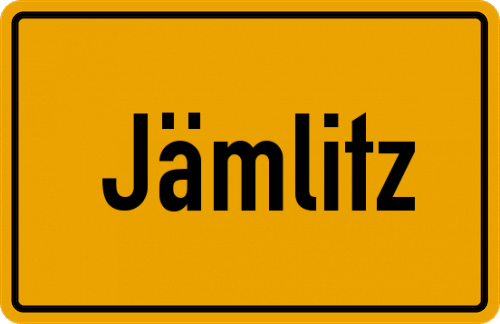 Ortsschild Jämlitz