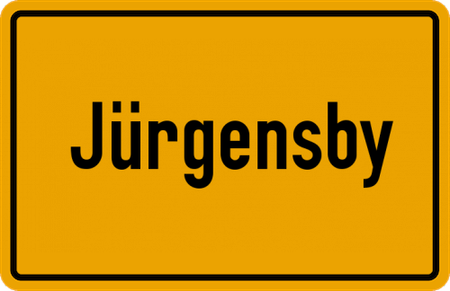 Ortsschild Jürgensby