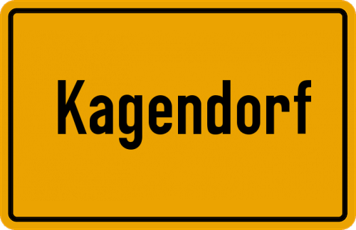 Ortsschild Kagendorf