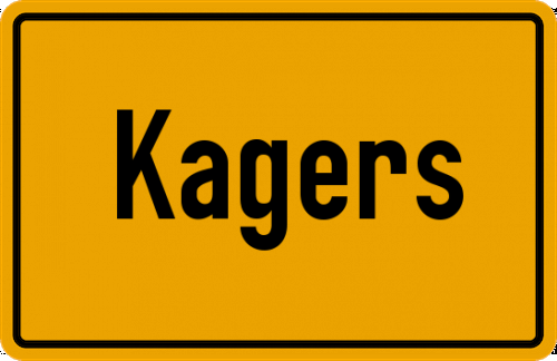 Ortsschild Kagers