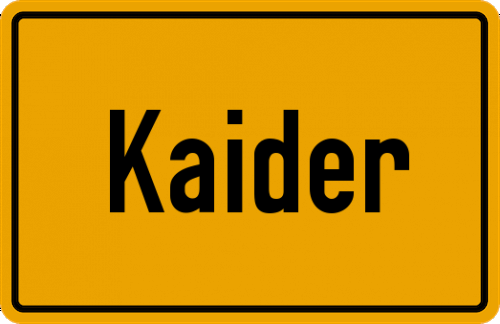 Ortsschild Kaider