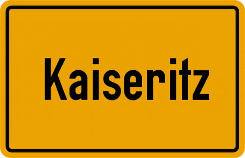 Ortsschild Kaiseritz