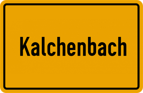Ortsschild Kalchenbach, Kreis Sonthofen