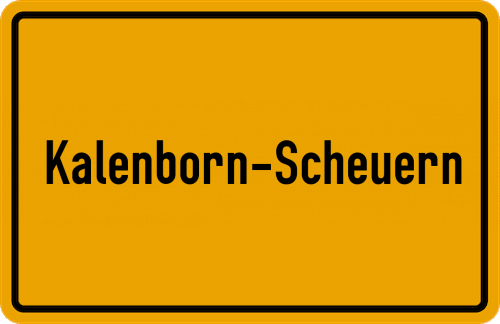 Ortsschild Kalenborn-Scheuern