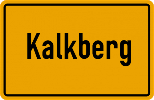 Ortsschild Kalkberg, Holstein