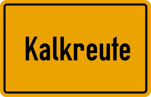 Ortsschild Kalkreute