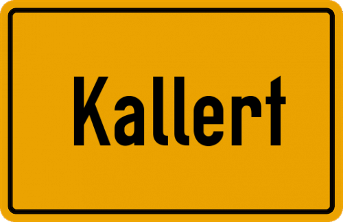 Ortsschild Kallert