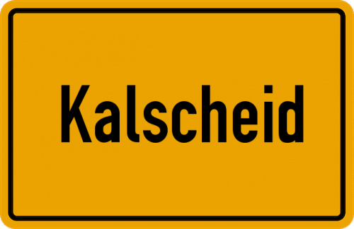 Ortsschild Kalscheid, Westerwald