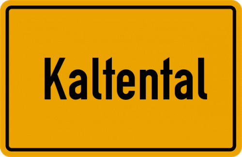 Ortsschild Kaltental, Schwaben