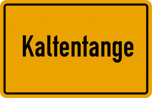 Ortsschild Kaltentange, Ems