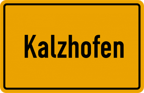 Ortsschild Kalzhofen