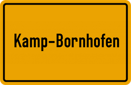 Ortsschild Kamp-Bornhofen, Rhein