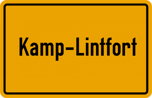 Ortsschild Kamp-Lintfort