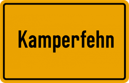 Ortsschild Kamperfehn, Oldenburg