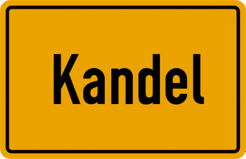 Ortsschild Kandel, Pfalz