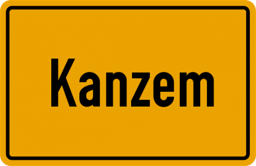 Ortsschild Kanzem