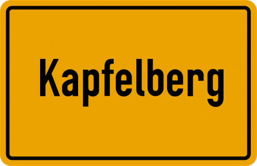 Ortsschild Kapfelberg