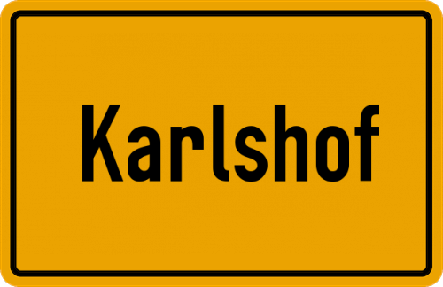Ortsschild Karlshof