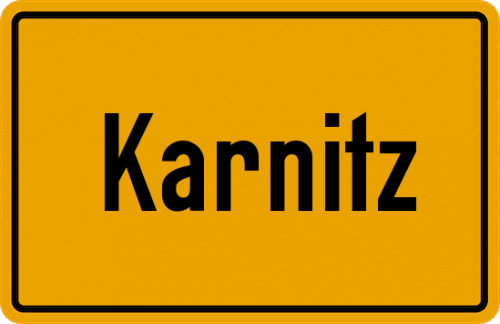 Ortsschild Karnitz, Rügen