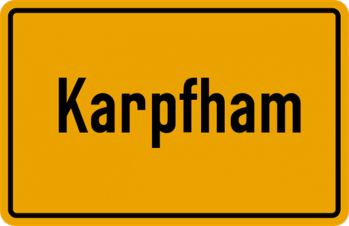 Ortsschild Karpfham