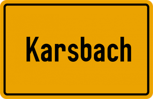 Ortsschild Karsbach