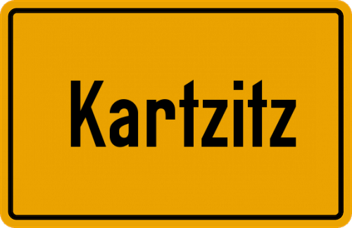 Ortsschild Kartzitz