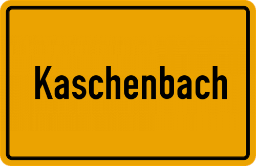 Ortsschild Kaschenbach
