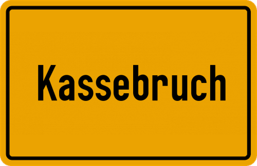 Ortsschild Kassebruch, Kreis Wesermünde